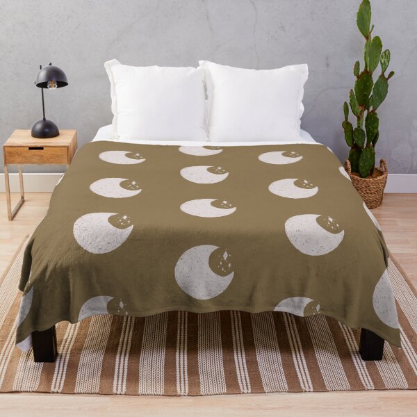 Artikelvorschau, Cosmic Moon Polka Dots Design Soft Aesthetic In Muted Colors Olive Brown entworfen und verkauft von scorpiolane.