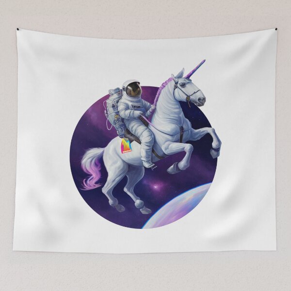 Item preview, Astronaut riding a Unicorn designed and sold by Bondoboxy.