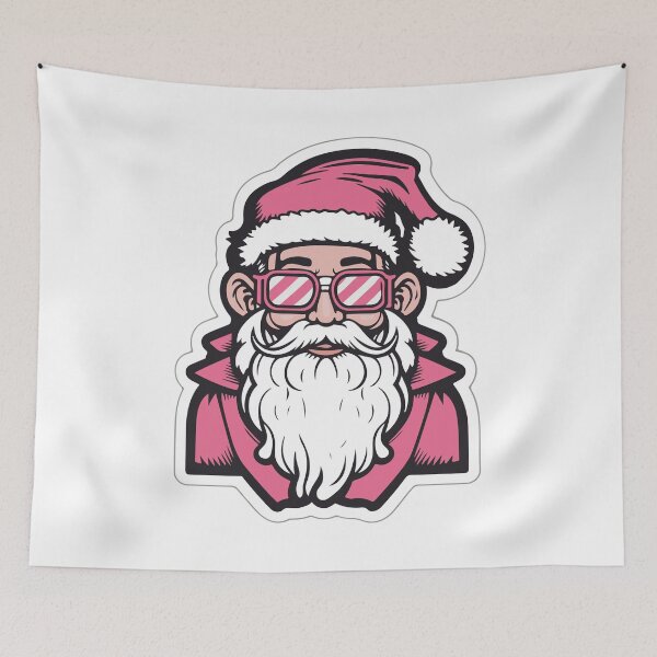 Item preview, Retro Vintage Pink Santa Claus designed and sold by MasartDesigns.