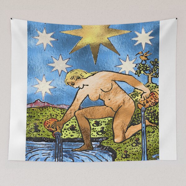 Aperçu de l'œuvre Tarot Gold Edition - Arcanes Majeurs - L'Étoile créée et vendue par Serge Averbukh Art Studio.