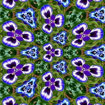 Artwork thumbnail, Violet Flower Pattern by Patternflower
