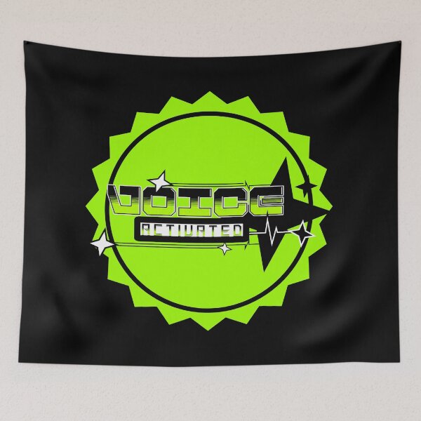 Item preview, VOICE ACTIVATED - RETRO 80S -  NEON DISCOUNT STICKER STYLE designed and sold by tinytiger77.