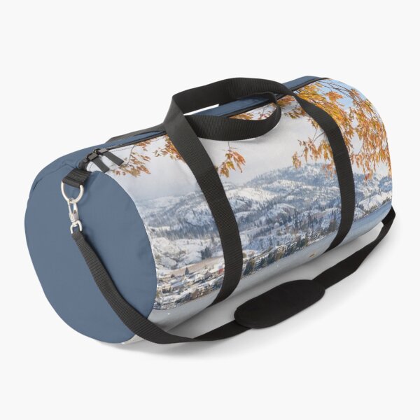 Item preview, Snow Covered Mountains and Autumn Leaves Reflected in Skaha Lake designed and sold by Amy Mitchell.