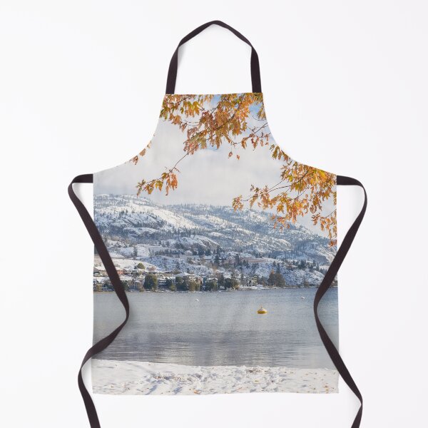 Item preview, Snow Covered Mountains and Autumn Leaves Reflected in Skaha Lake designed and sold by Amy Mitchell.