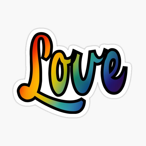 Rainbow Love Sticker For Sale By Dmbdana Redbubble