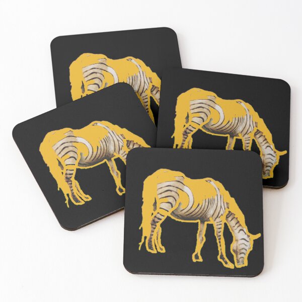 Item preview, Zebra Grazing in Citrine Yellow designed and sold by Cowboy Folly.