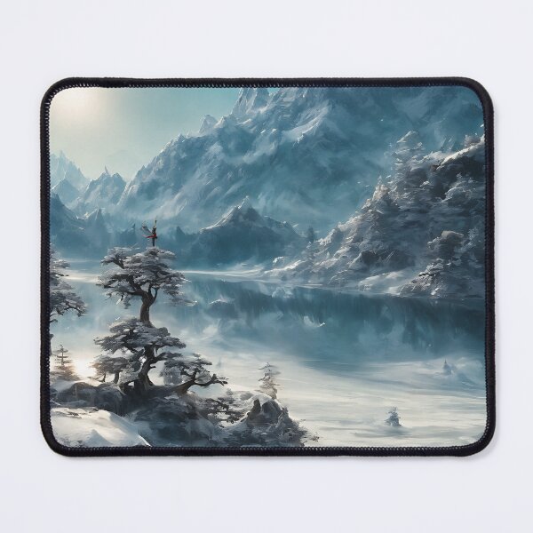 Item preview, Cold Snowy Mountain Trees Winter Landscape designed and sold by ArtificialCraft.