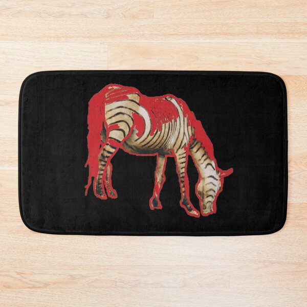 Item preview, Zebra Grazing in Ruby Red designed and sold by Cowboy Folly.
