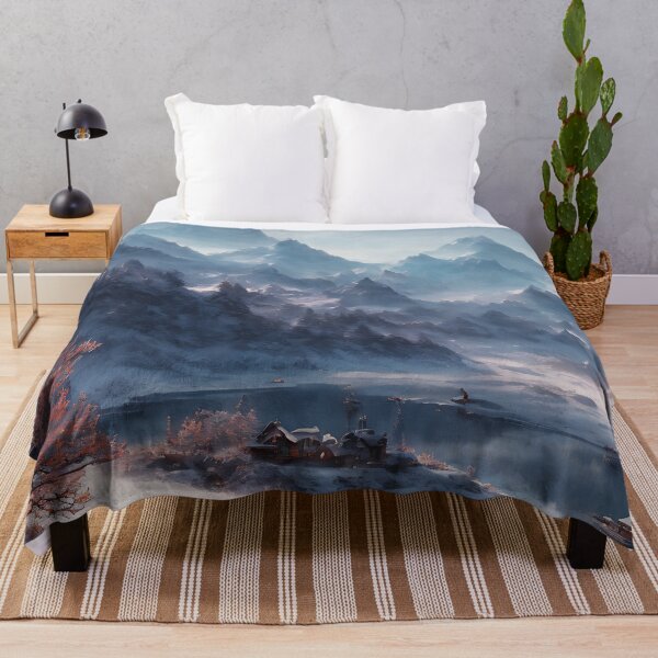 Item preview, Lake Houses Water Reflection Winter Landscape designed and sold by ArtificialCraft.