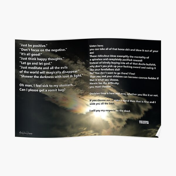 Just be positiv Poster