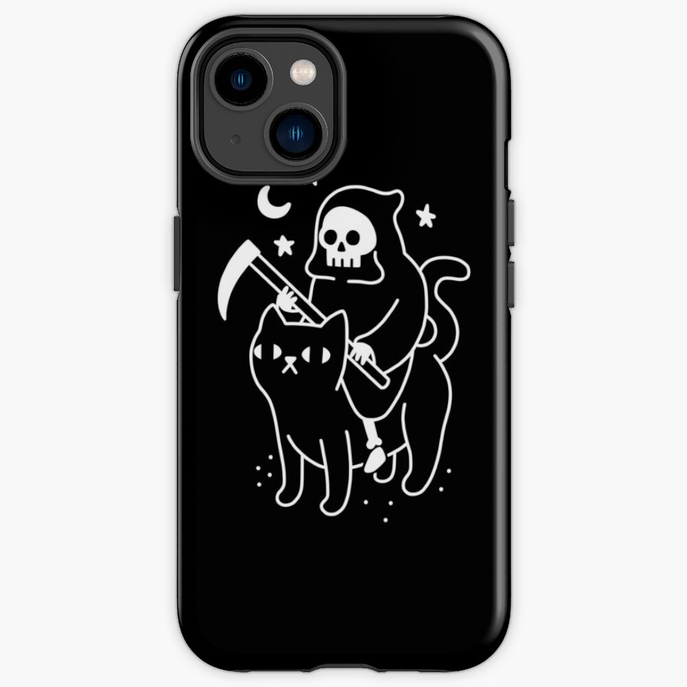 Death Rides A Black Cat iPhone Case