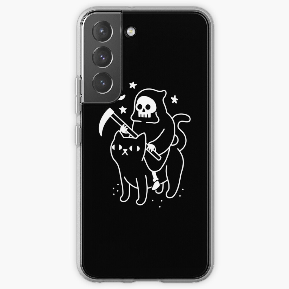 Death Rides A Black Cat Samsung Galaxy Phone Case