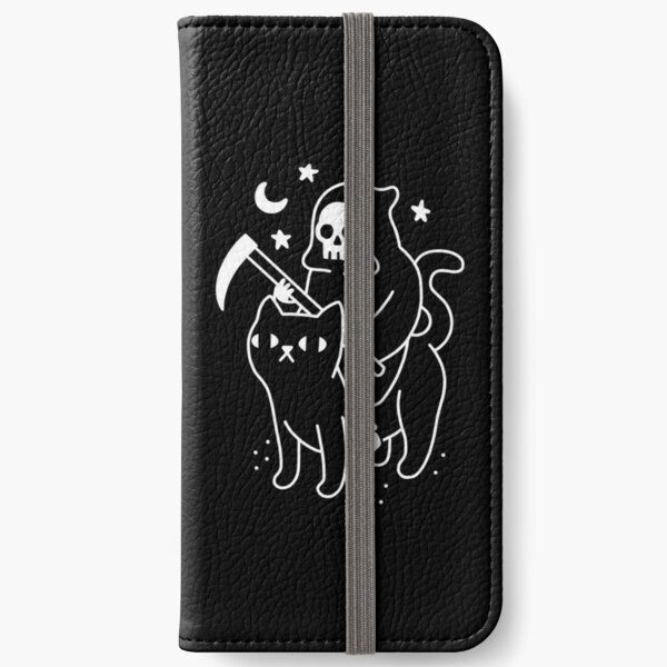Death Rides A Black Cat iPhone Wallet