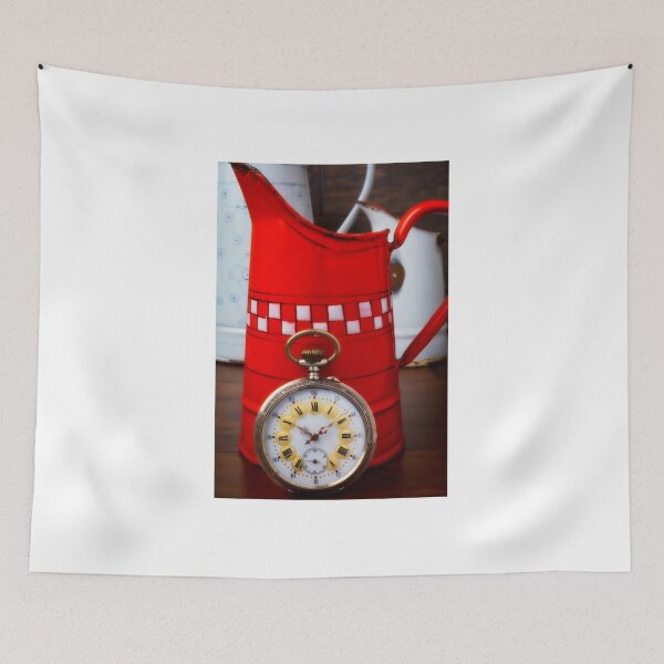Item preview, Beautiful Pocket Watch Against Red Pitcher designed and sold by Garry Gay.