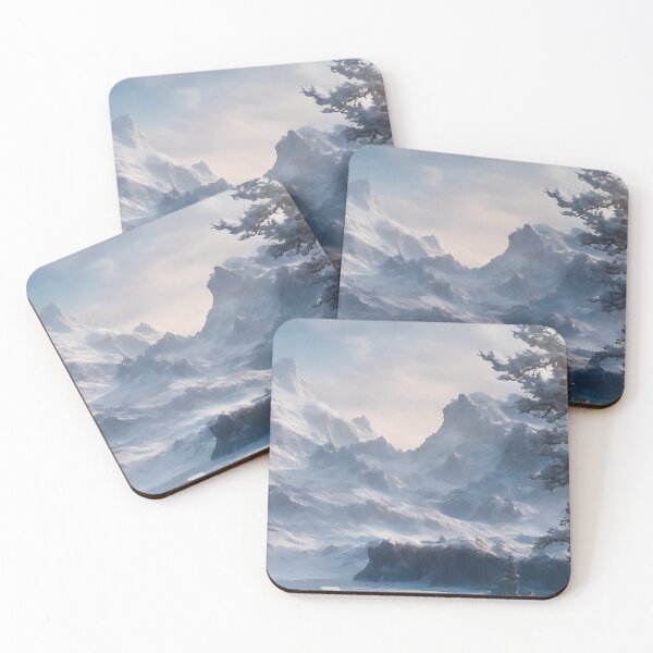 Item preview, Big Snowy Tree Mountains Winter Landscape designed and sold by ArtificialCraft.