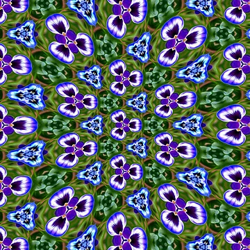 Artwork thumbnail, Violet Flower Pattern by Patternflower