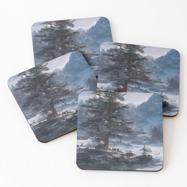 Item preview, Cold Frozen Snowy Tree Winter Landscape designed and sold by ArtificialCraft.