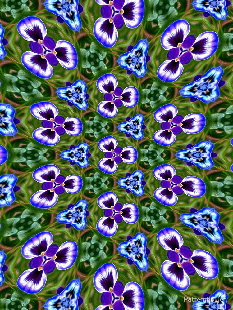 Thumbnail 3 of 3, Scarf, Violet Flower Pattern designed and sold by Patternflower.