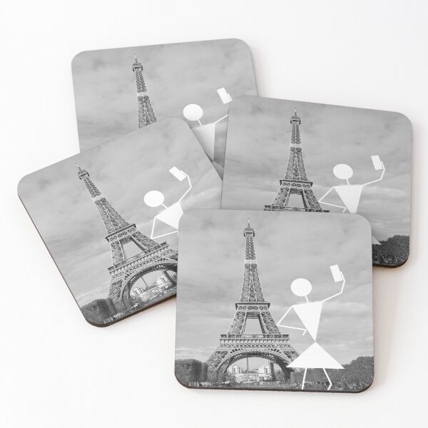 Item preview, Warli Woman Selfie Eiffel Tower designed and sold by AmitSellsShirts.