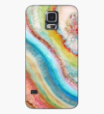 Achat inspiriert Aquarell abstrakt 01 Hülle & Klebefolie für Samsung Galaxy