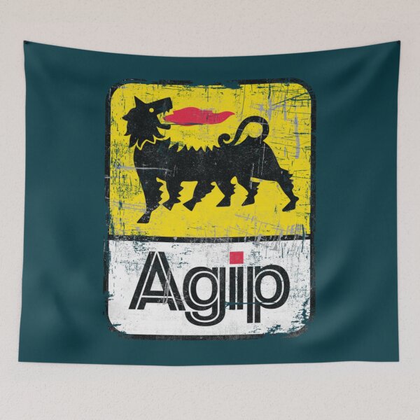 Item preview, AGIP Lubricants Logo 1968 – 1998 Distressed version  .   designed and sold by blancasi.