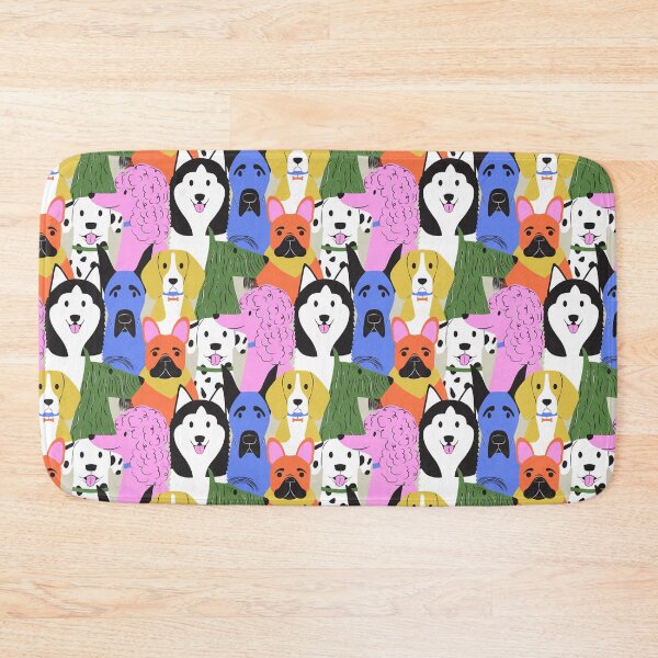 Item preview, Bright, Colorful Dogs including poodle, french bull dog, beagle, great dane, husky, Scottie and dalmation designed and sold by Portia Monberg.