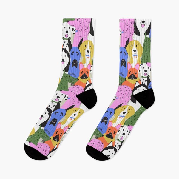 Item preview, Bright, Colorful Dogs including poodle, french bull dog, beagle, great dane, husky, Scottie and dalmation designed and sold by Portia Monberg.