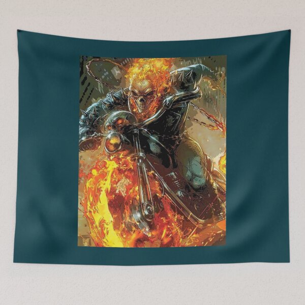 Item preview, Ghost Rider Fire Skeleton On Motorcycle   designed and sold by blancasi.