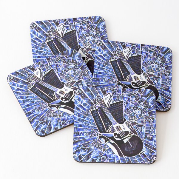 Item preview, Blue Fractal Guitar designed and sold by Artbellachi.