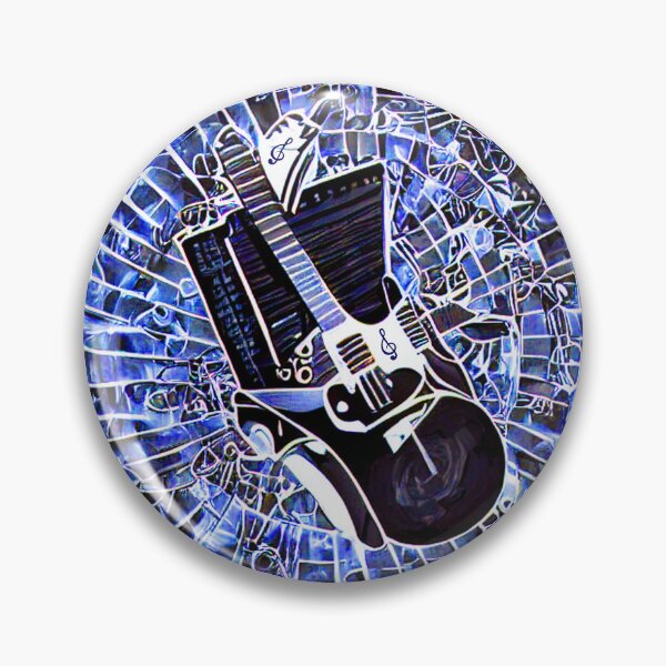 Item preview, Blue Fractal Guitar designed and sold by Artbellachi.