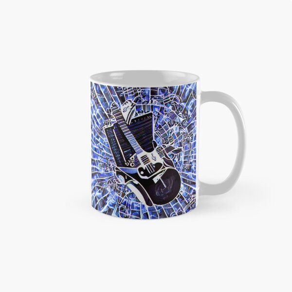 Item preview, Blue Fractal Guitar designed and sold by Artbellachi.