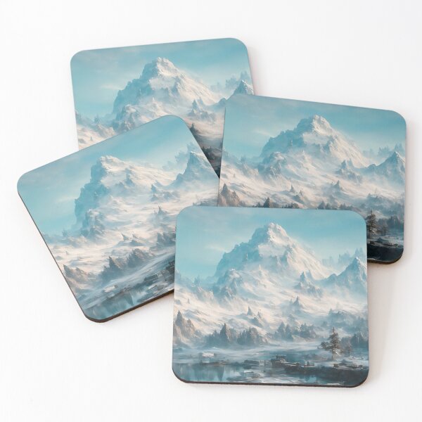Item preview, Snowy Mountains Trees Lake Winter Landscape designed and sold by ArtificialCraft.