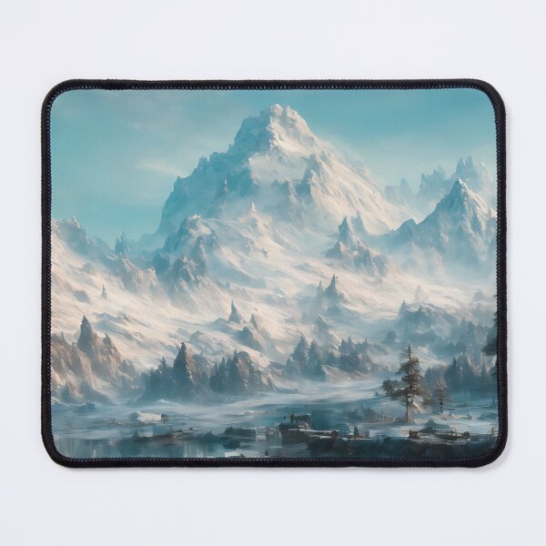 Item preview, Snowy Mountains Trees Lake Winter Landscape designed and sold by ArtificialCraft.