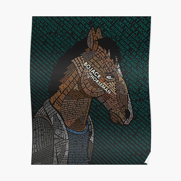 Bojack cavalier mot art Poster