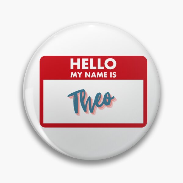 Item preview, Hi My Name Is Theo Nametag designed and sold by babyrage.