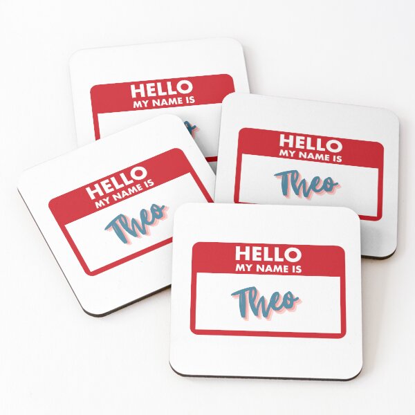 Item preview, Hi My Name Is Theo Nametag designed and sold by babyrage.