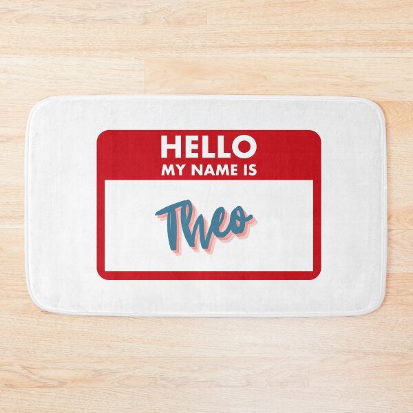 Item preview, Hi My Name Is Theo Nametag designed and sold by babyrage.