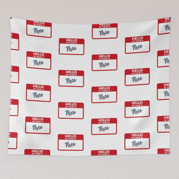 Item preview, Hi My Name Is Theo Nametag designed and sold by babyrage.