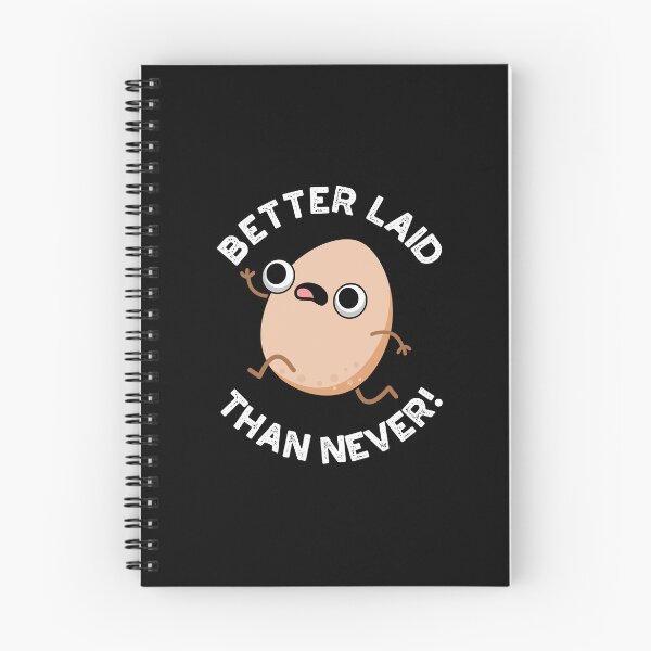 Item preview, Better Laid Than Never Funny Egg Puns (Dark BG) designed and sold by punnybone.