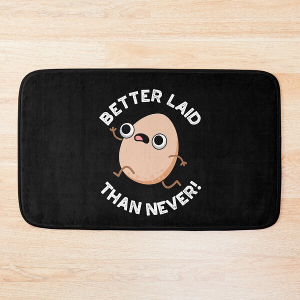 Item preview, Better Laid Than Never Funny Egg Puns (Dark BG) designed and sold by punnybone.