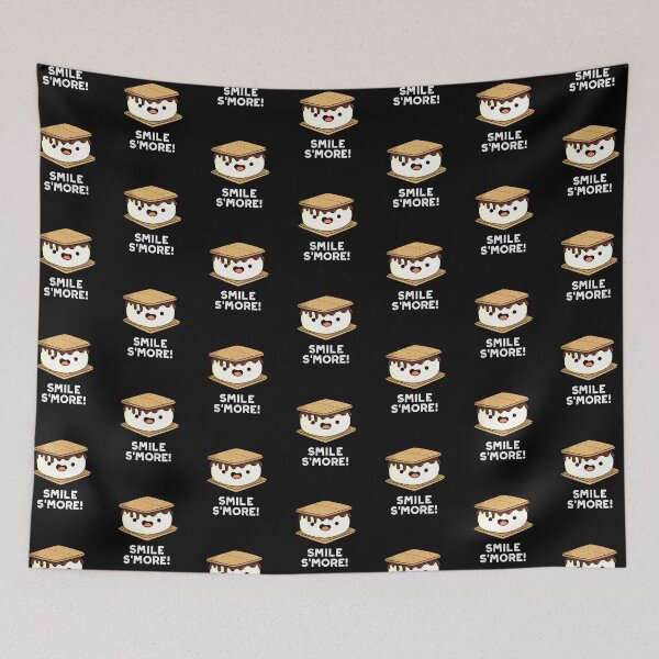 Item preview, Smile Smore Funny Sweet Food Puns (Dark BG) designed and sold by punnybone.