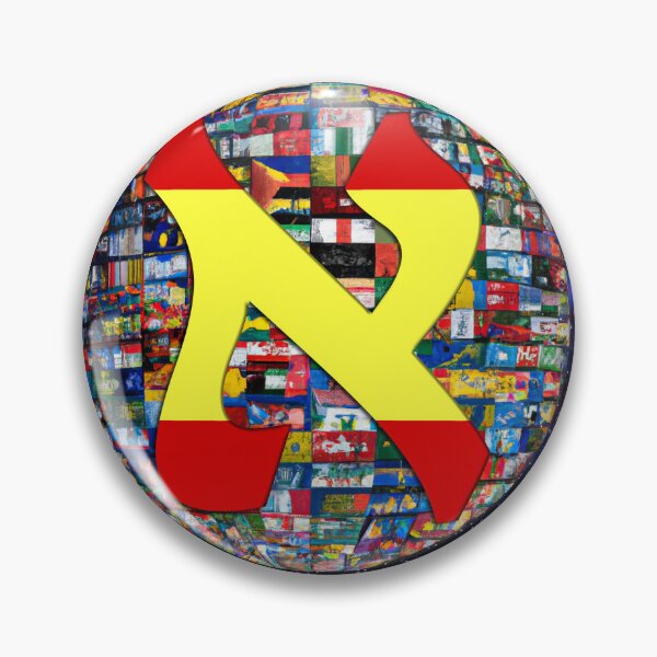 Item preview, Spain Alef Flag designed and sold by kabbalahart.