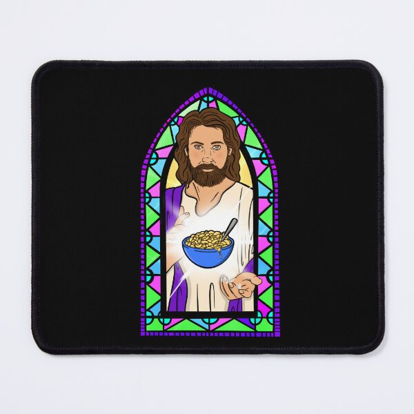 Item preview, Mac And Cheese Lover Funny Jesus Christian Stained Glass designed and sold by JessieJune.