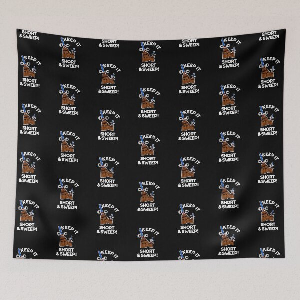 Item preview, Keep It Short And Sweet Funny Broom Puns (Dark BG) designed and sold by punnybone.