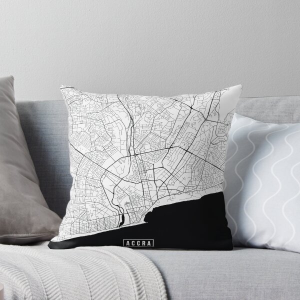 Item preview, Accra, Ghana Street Map designed and sold by InkistPrints.