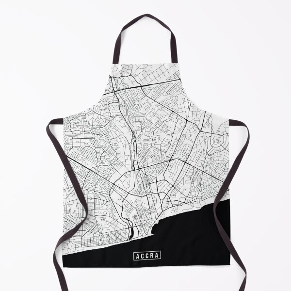 Item preview, Accra, Ghana Street Map designed and sold by InkistPrints.