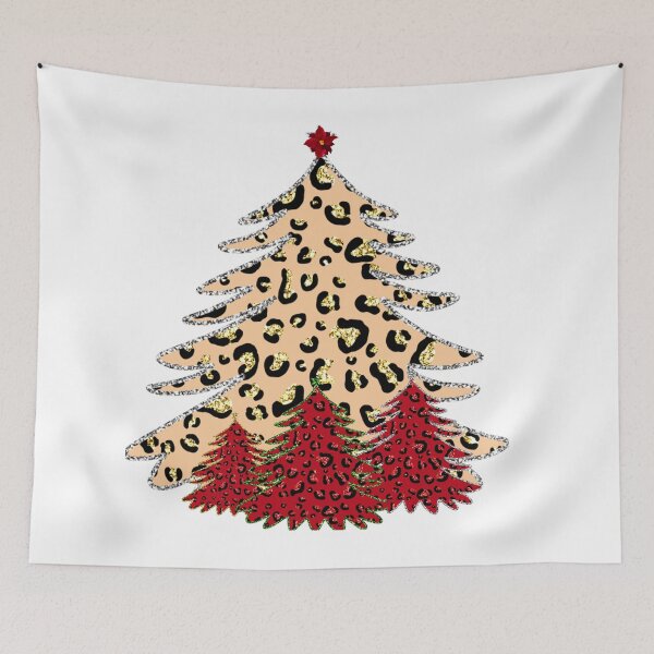 Item preview, Red and Yellow Cheetah Christmas Trees designed and sold by LanaDevon.