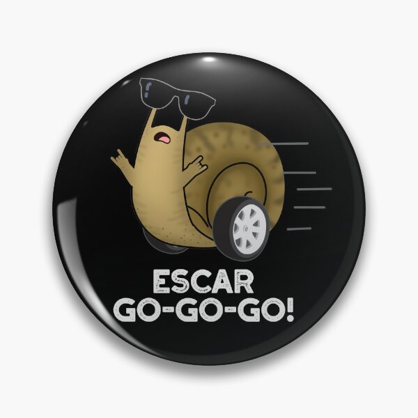 Item preview, Escar-go-go-go Funny Escargot Puns (Dark BG) designed and sold by punnybone.