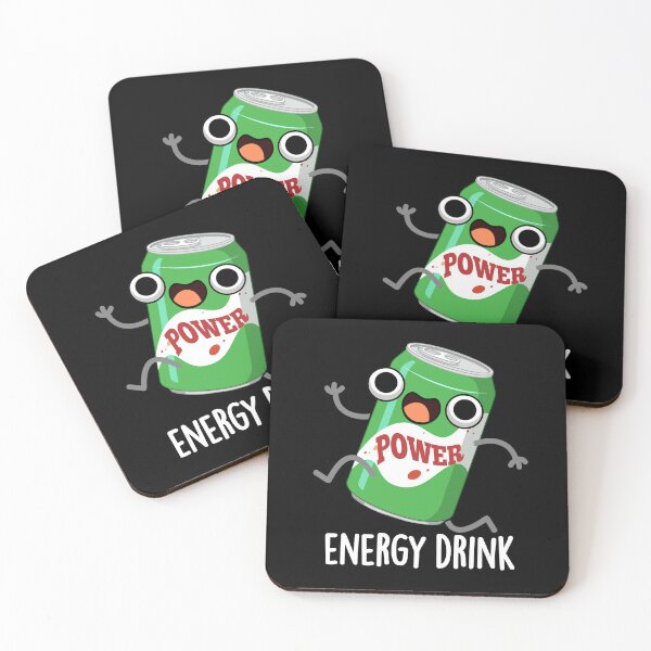 Item preview, Energy Drink Energetic Funny Drink Puns (Dark BG) designed and sold by punnybone.