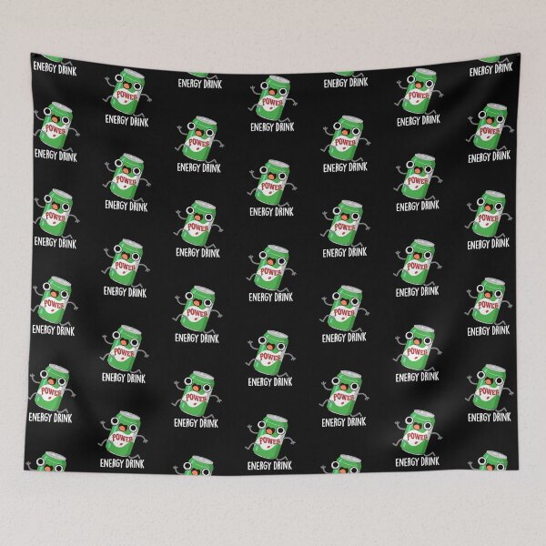 Item preview, Energy Drink Energetic Funny Drink Puns (Dark BG) designed and sold by punnybone.